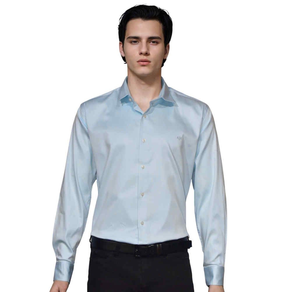 Armani Exchange Sky Blue Premium Quality Shirt