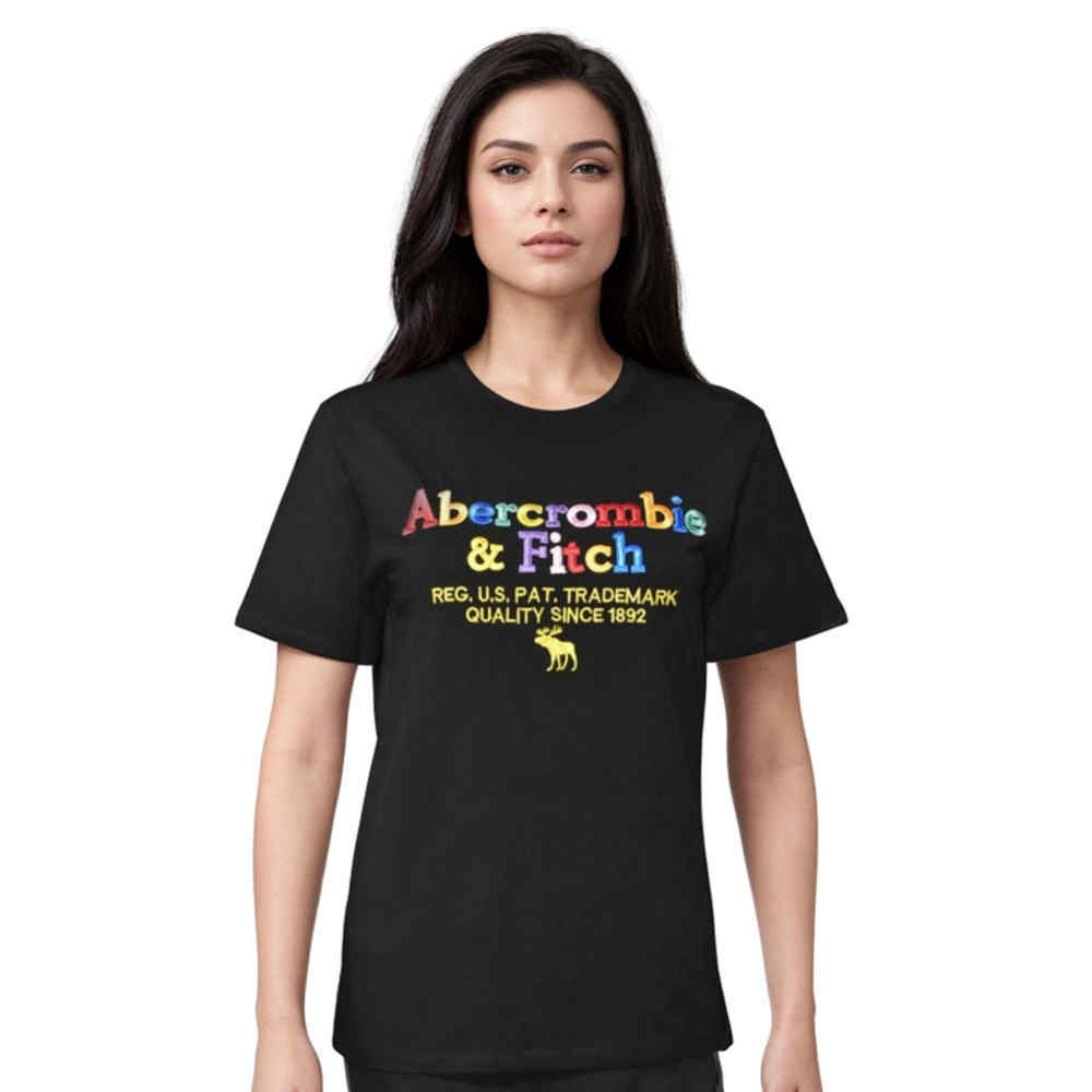 Abercrombie Black Premium Quality Women T-shirt
