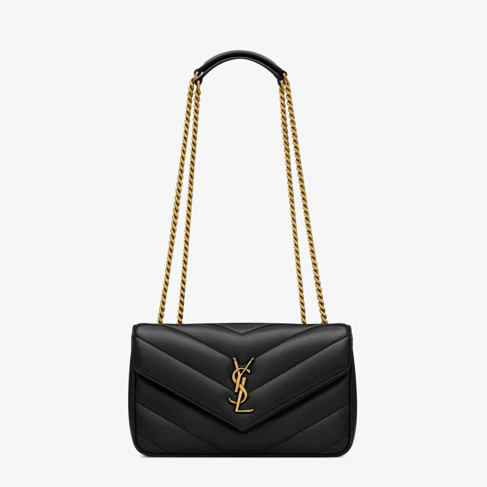 Saint Laurent loulou small in matelassé Black Shoulder Bag