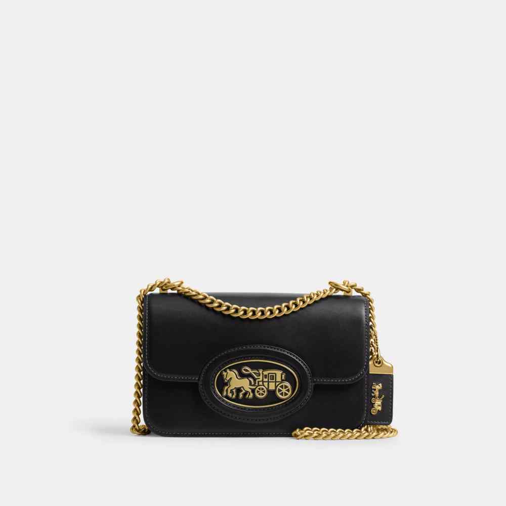 Coach Tabby Chain Clutch Black Sling Bag