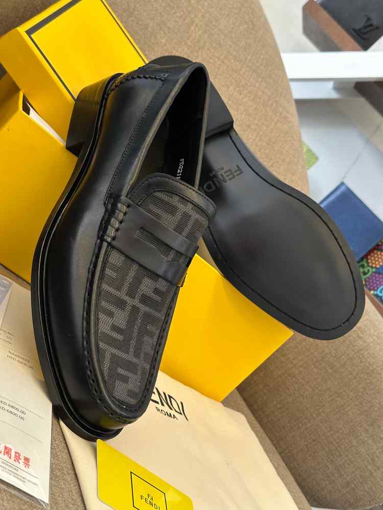 Fendi Black Premium Quality Loafers