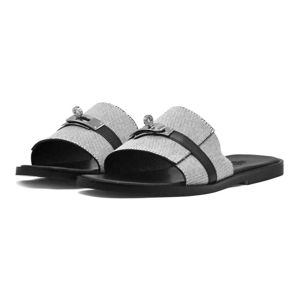 Hermes Light Grey Premium Gabriel Flip-flop