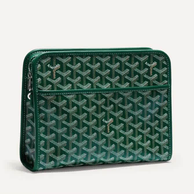 Goyard Green Premium Long Pouch