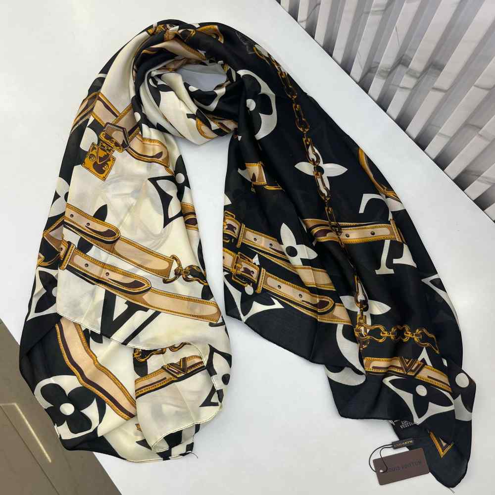 Louis Vuitton Premium Quality Black Silk Stole