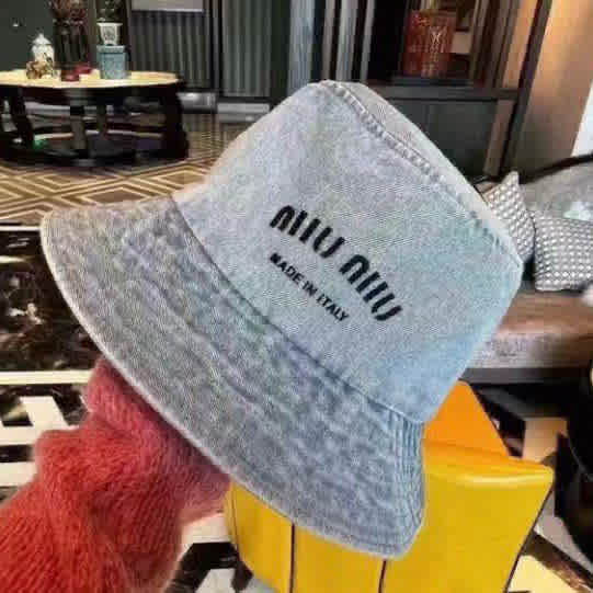 Miu Miu Grey Premium Bucket Hat