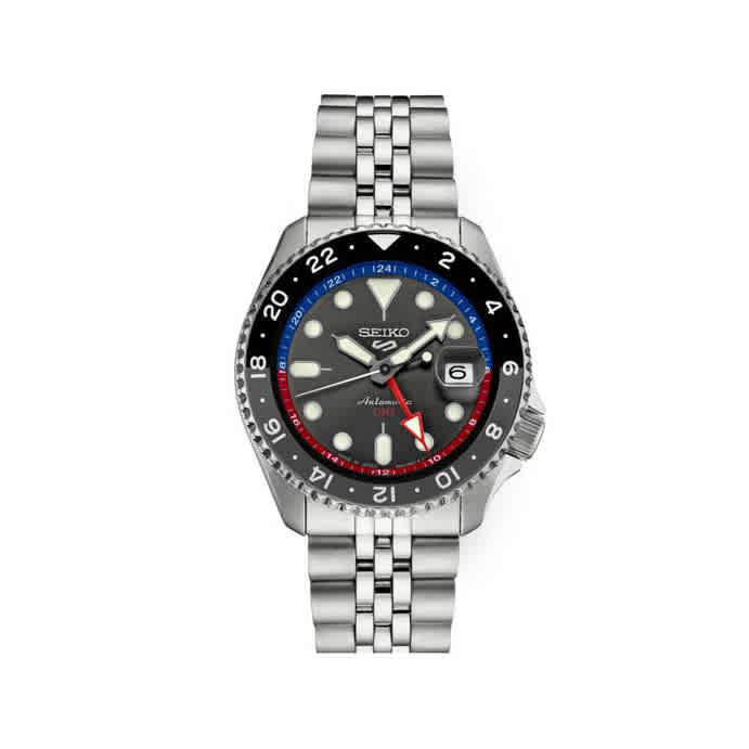 Seiko 5 Sports SKX GMT 42.5mm Steel Grey Dial Automatic Watch SSK019