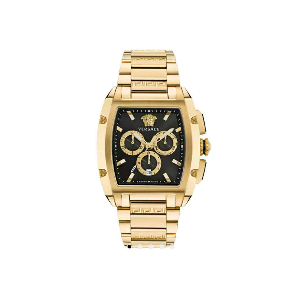 Versace Black Dial Chronograph Stainless Steel Watch for Men VE6H00523