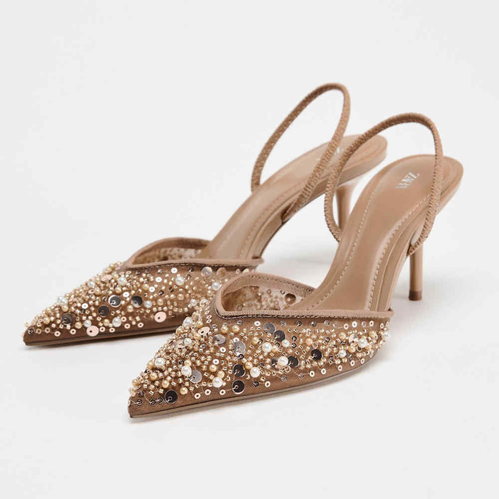 Zara Brown Women's Heel Sandals