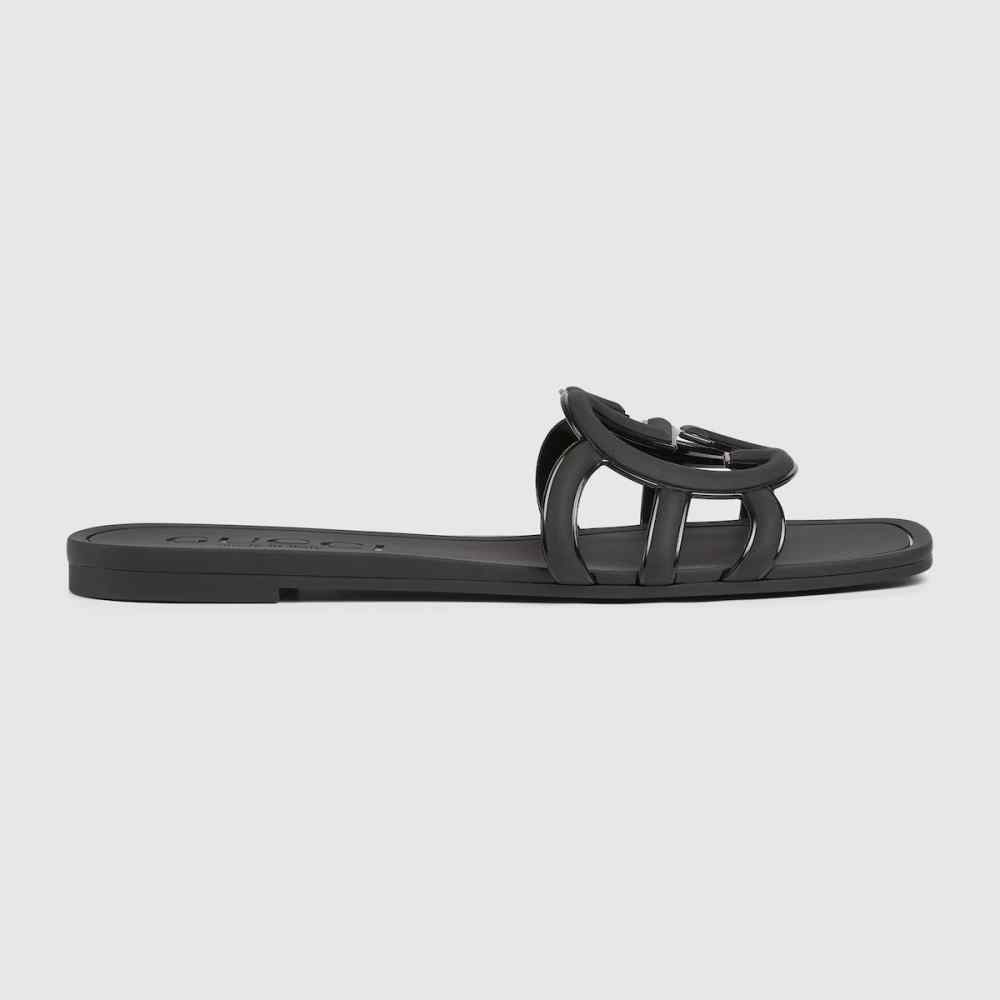 Gucci Black Women's Interlocking G slide sandal