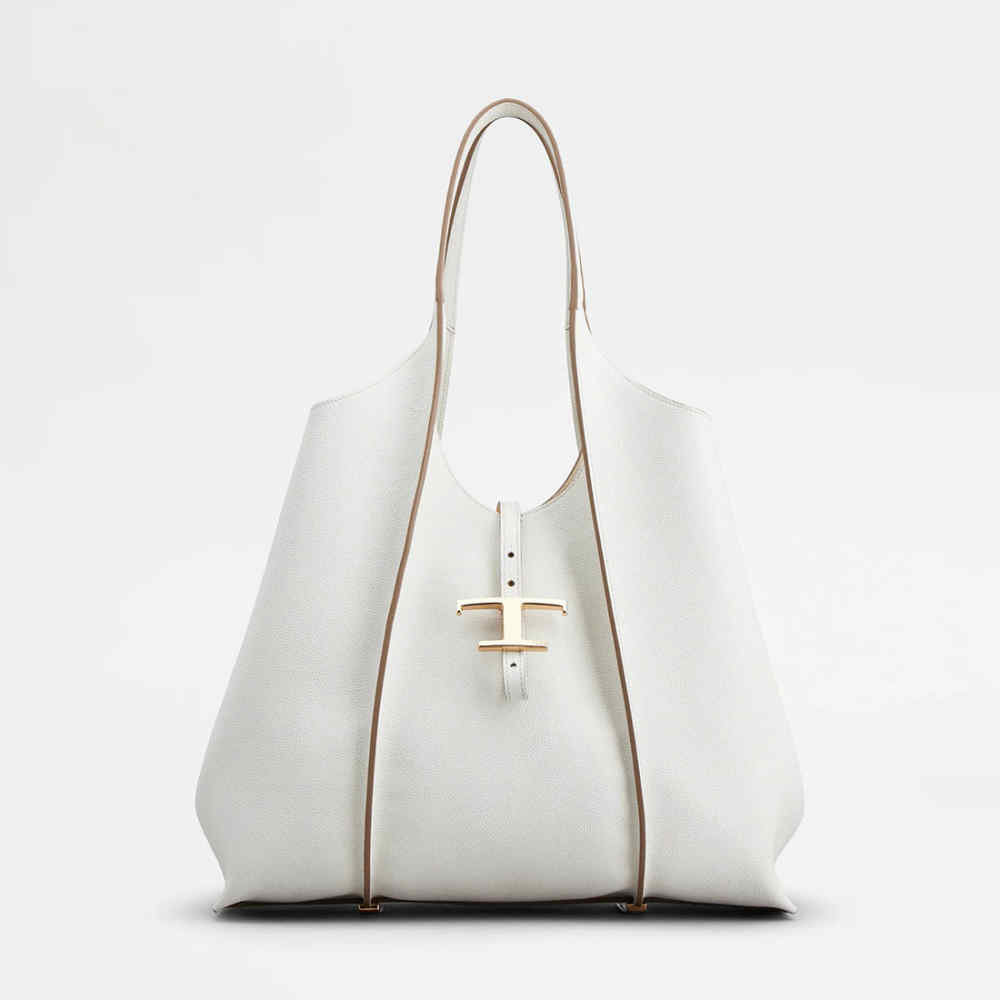 Tod's Timeless White Leather Shoulder Bag