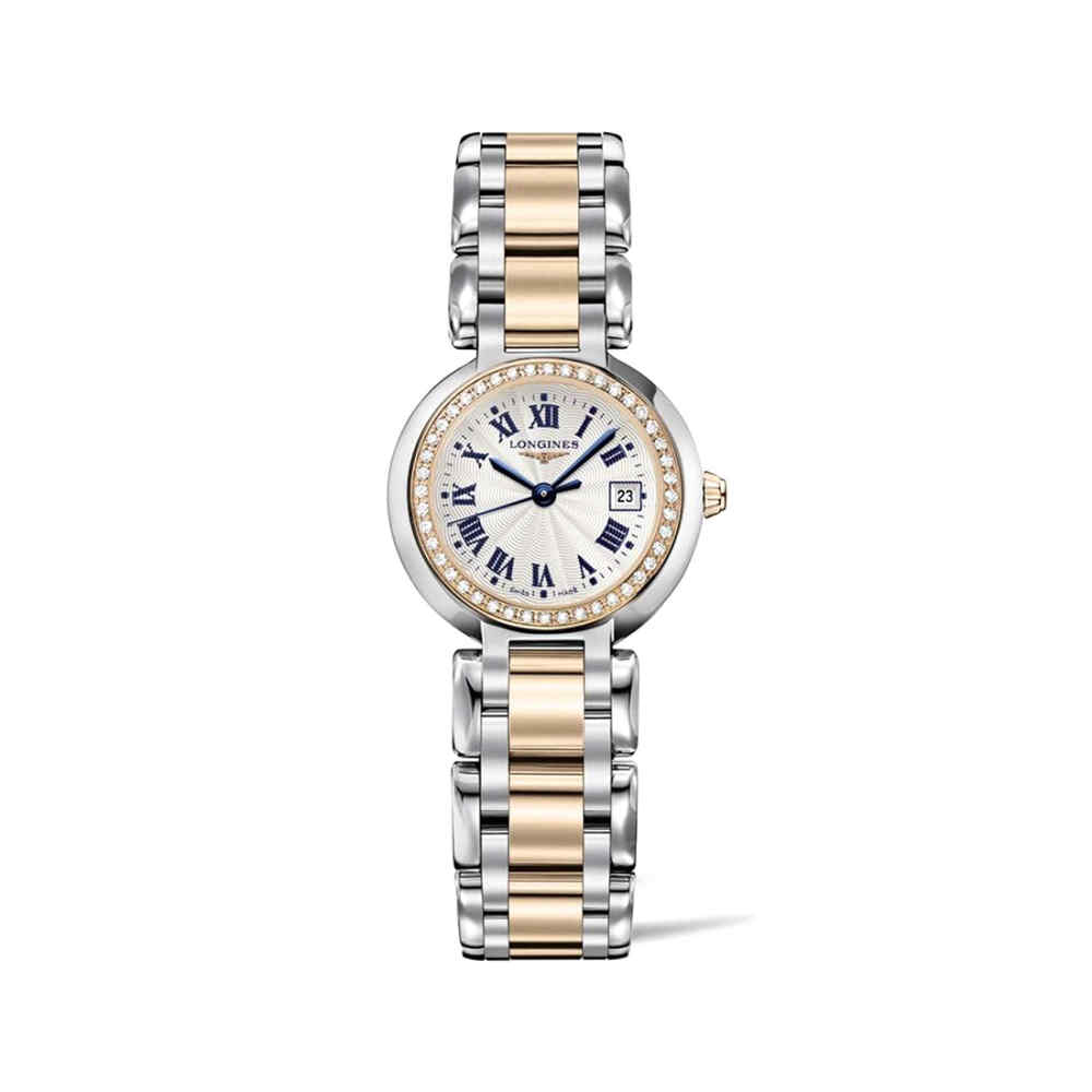 Longines PrimaLuna Two-Tone Rose Gold & Steel Diamond Womens Watch L8.110.5.79.6