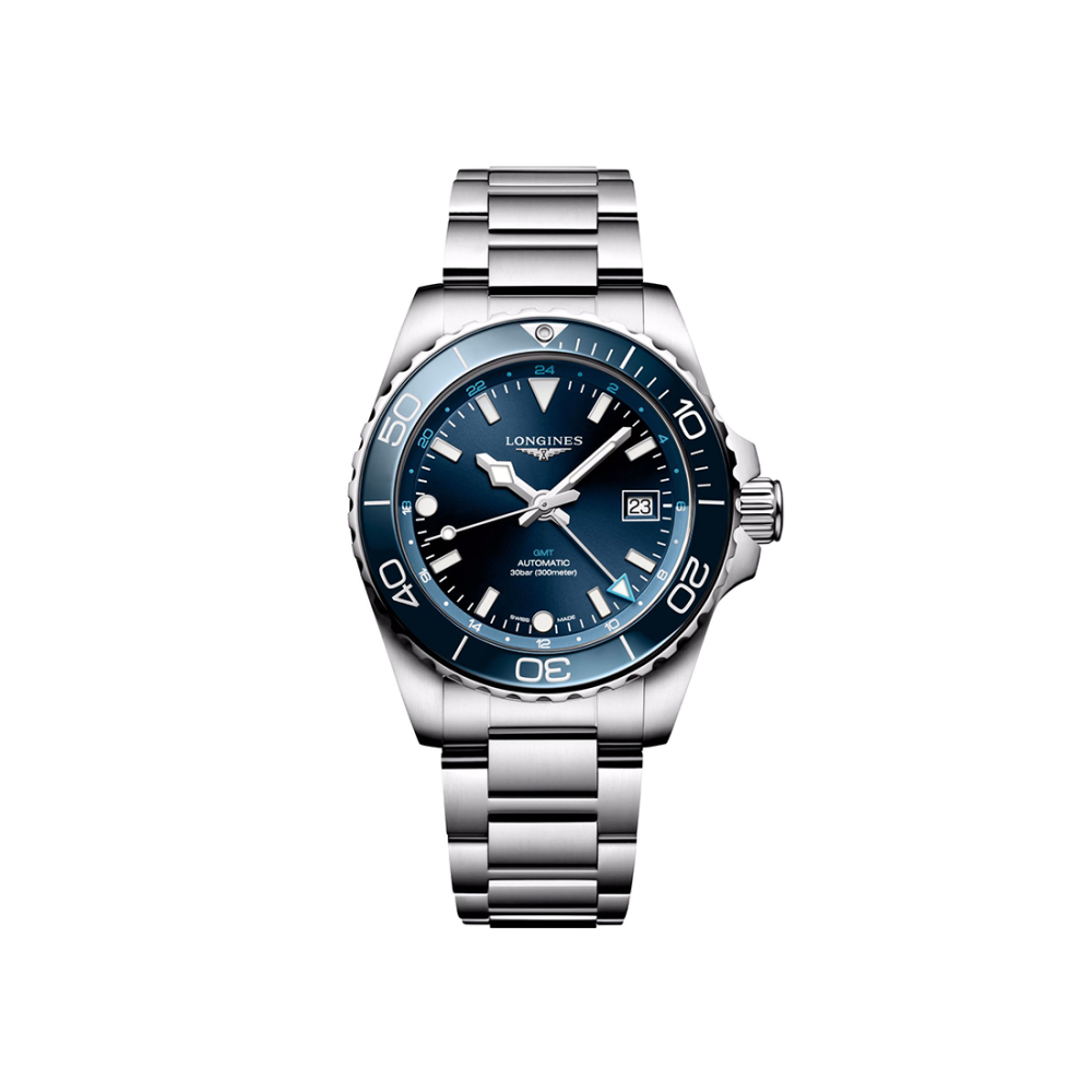 Longines HydroConquest GMT Automatic Blue Dial Watch L3.790.4.96.6