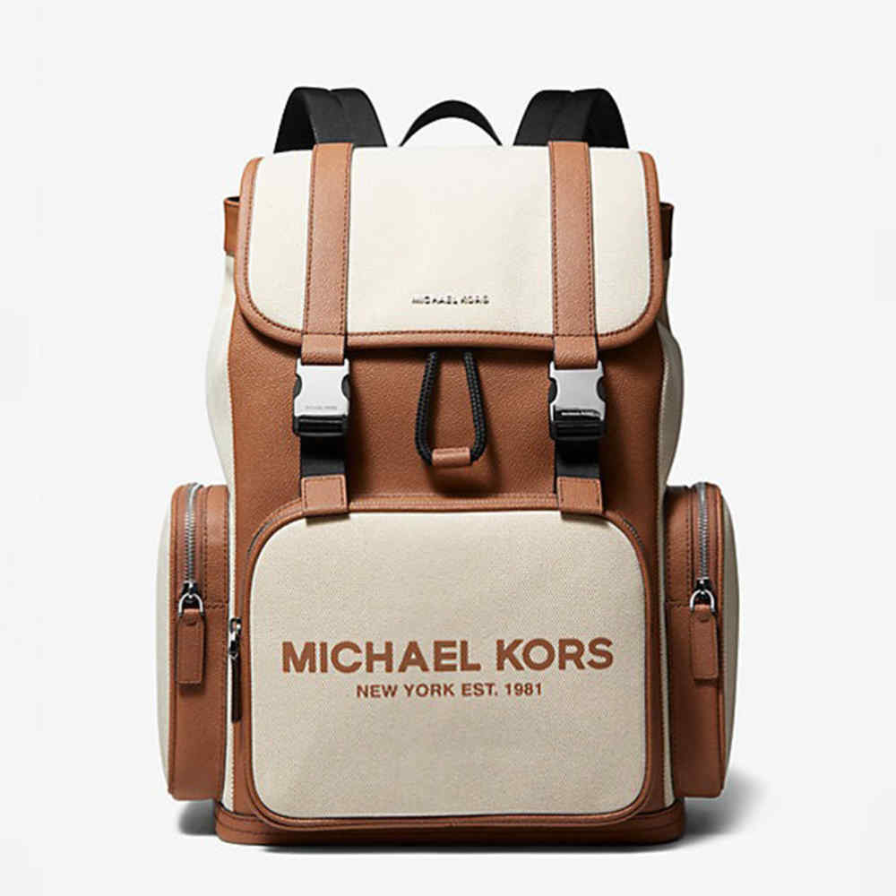 Michael Kors Cooper Two-Tone Canvas Backpack