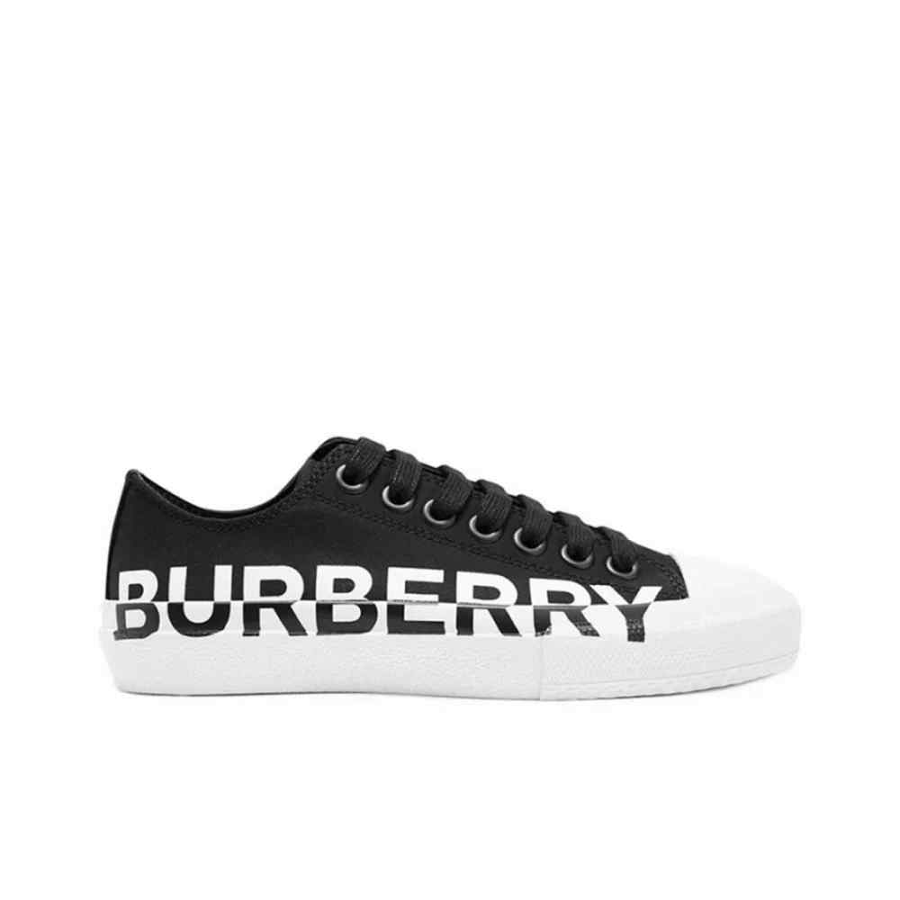 Burberry Logo Print Vintage Black Sneakers