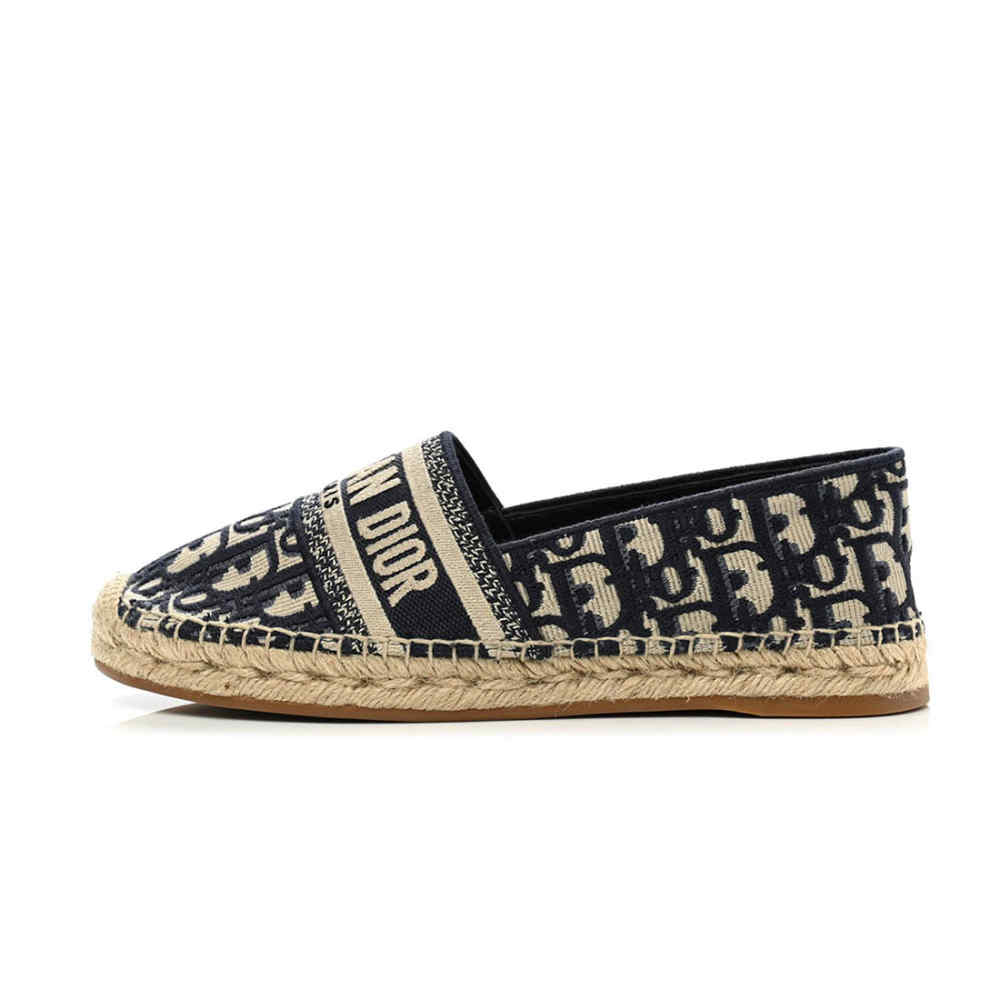 Christian Dior Black & Brown Granville Espadrille Shoe