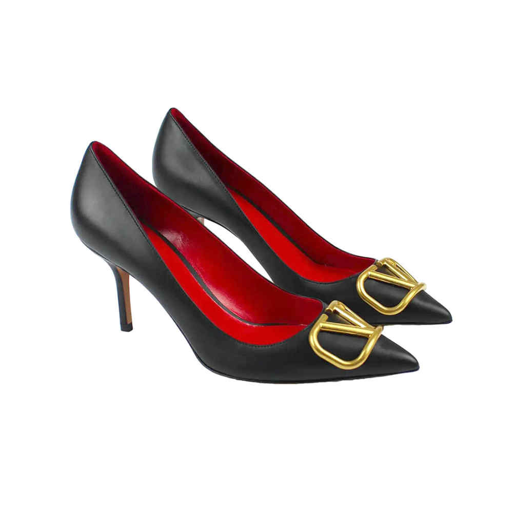 Valentino Garavani Black VLogo Pumps