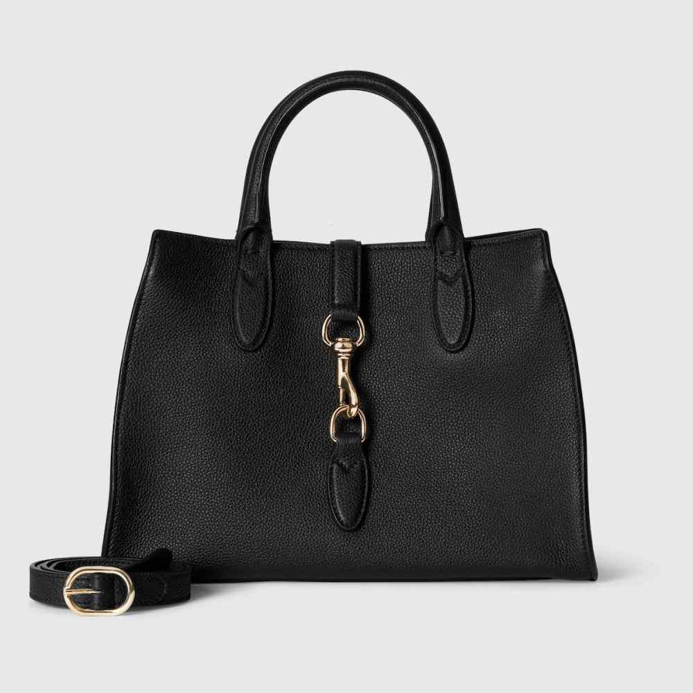 Gucci Hook Closure Black Tote Bag