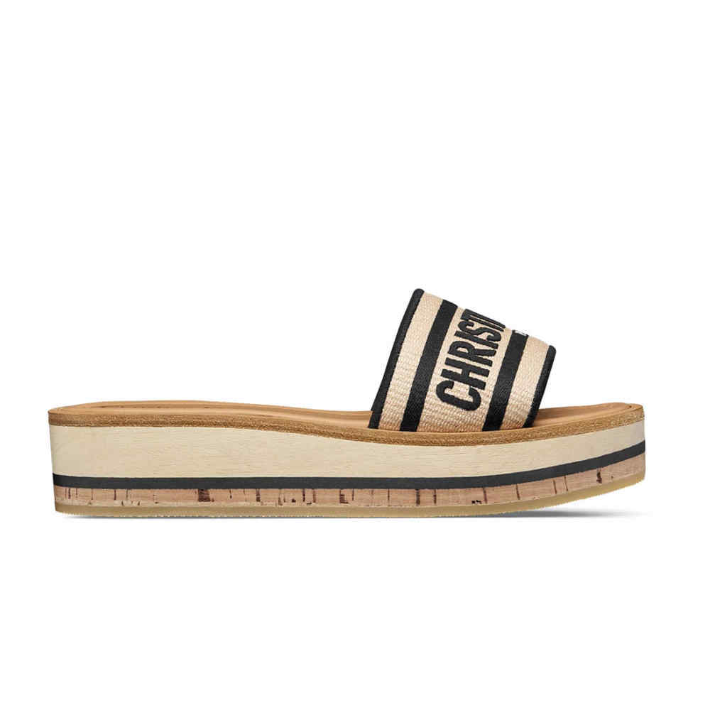 Christian Dior Dway Brown Platform Slide