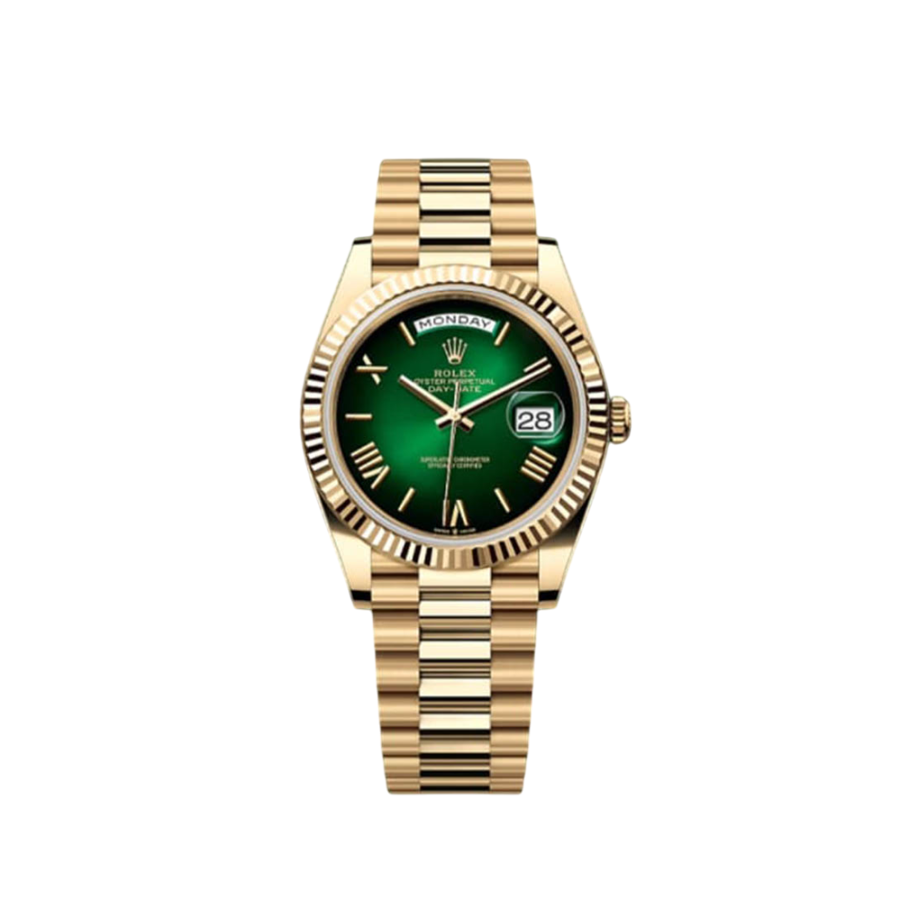 Rolex Presidents 18 CT Yellow Gold With Green Ombré Dial M228238-0069