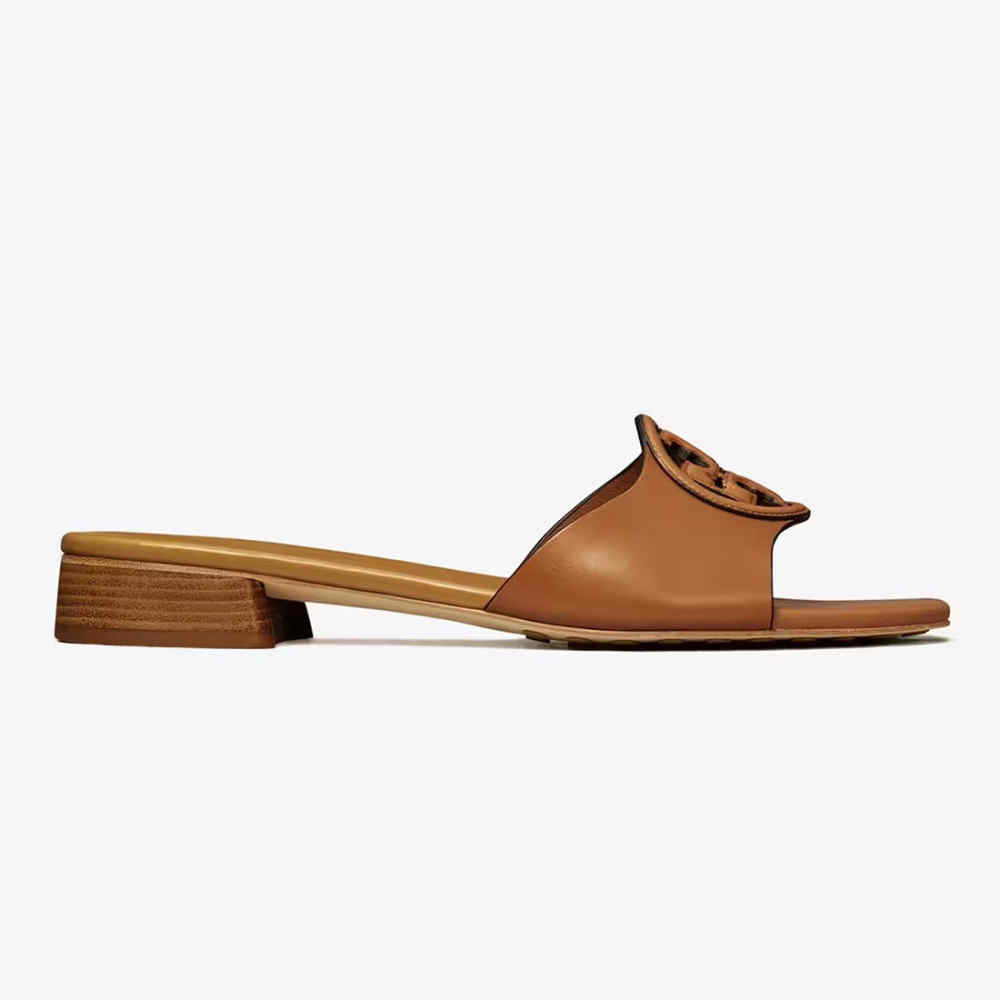 Tory Burch Bombé Miller Brown Slide Sandals