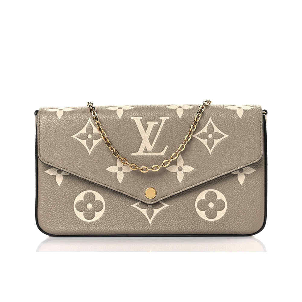 Louis Vuitton Felicie Beige & White Shoulder Bag