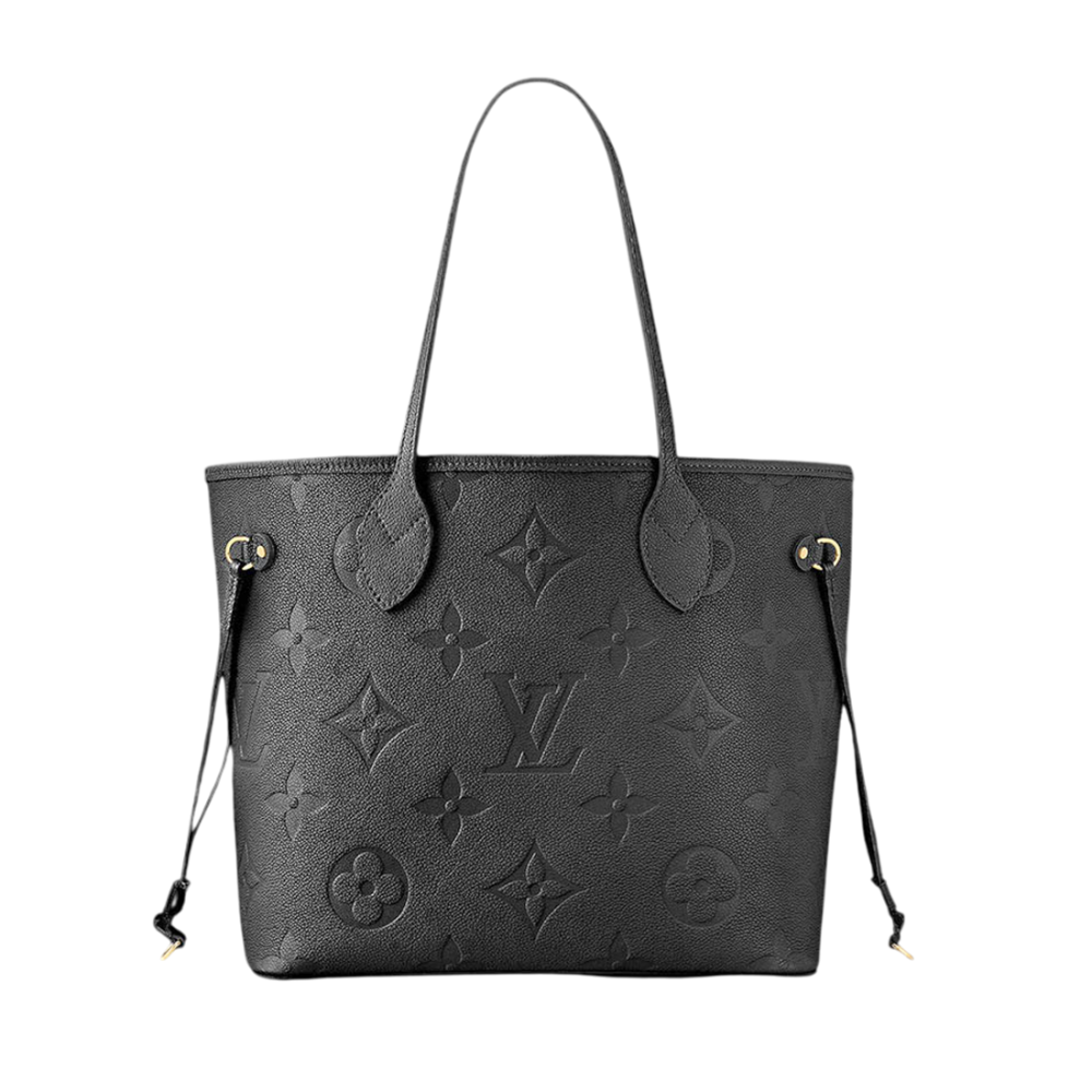 Louis Vuitton Solid Shades Embossed Neverfull Black Tote Bag
