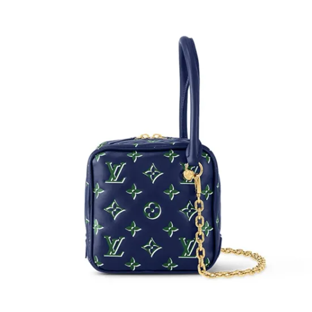 Louis Vuitton Blue Square Handbag with Handbag