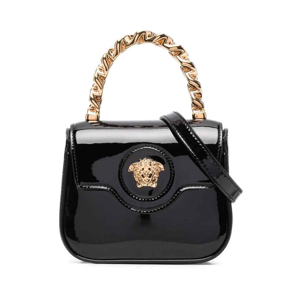 Versace Small La Medusa Black Handbag