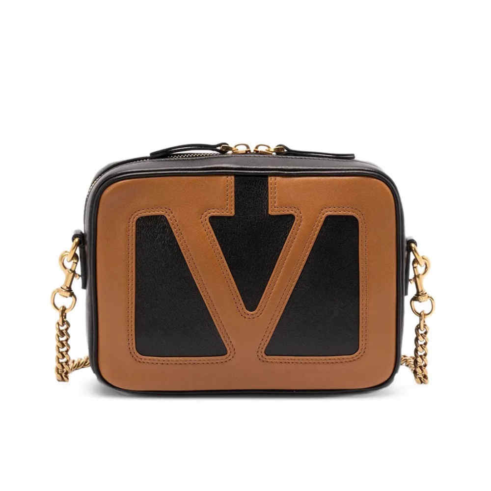 Valentino Viva Superstar V Logo Black Sling Bag