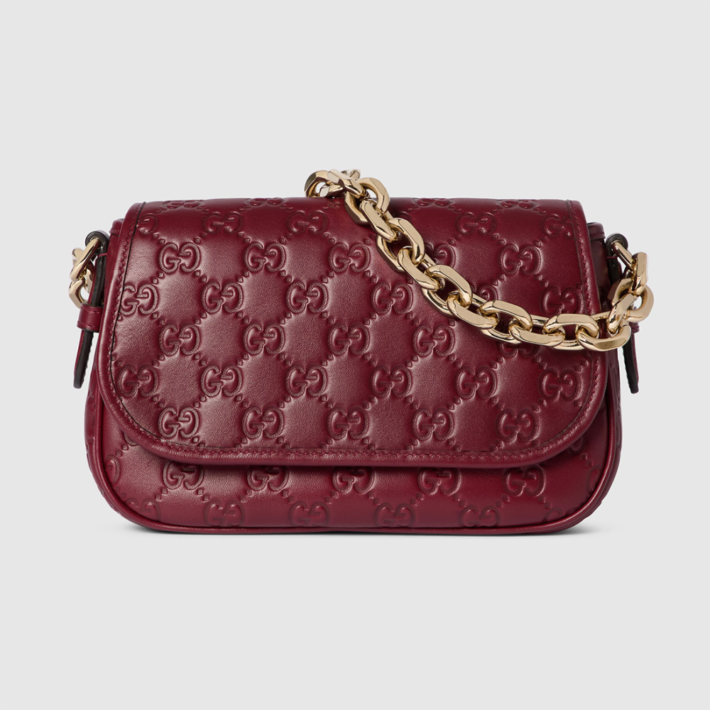 Gucci Emblem Wine Sling Bag