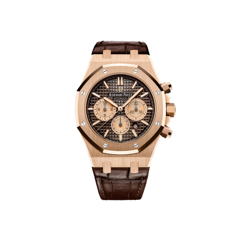 Audemars Piguet Royal Oak Selfwinding Chronograph 41MM Brown 18K Rose Gold Men's Watch 26331OR.OO.D821CR.01