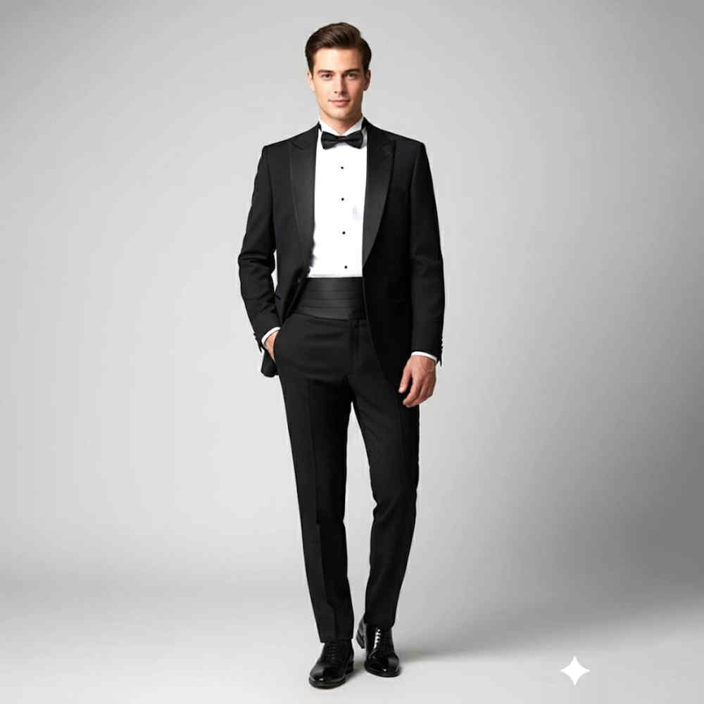 Balmain Paris Black Premium Tuxedo Suit