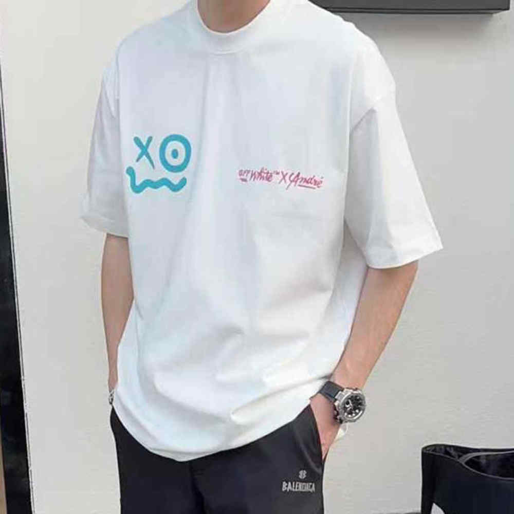 Off-White X Andre Saraiva Spray Arrow Slim White Baggy T-Shirt