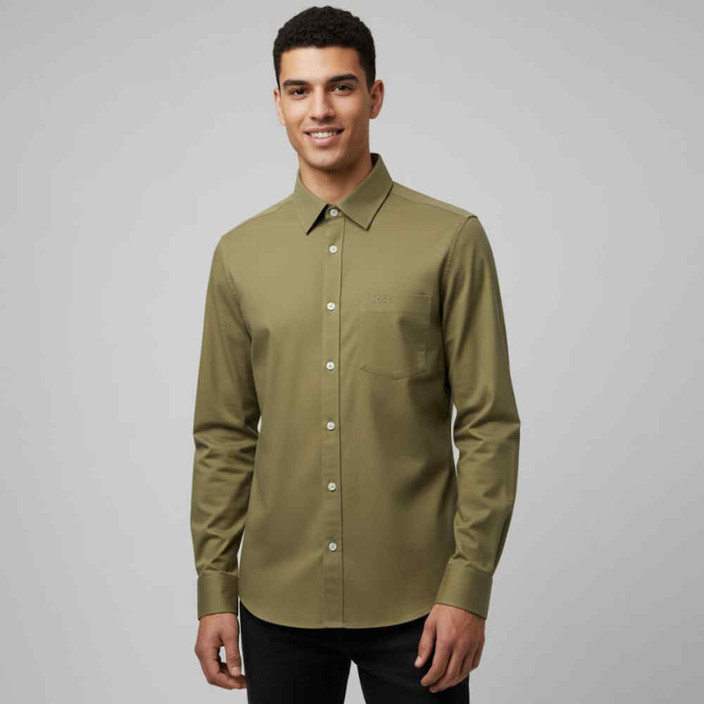 Hugo Boss Olive Premium Quality Shirt
