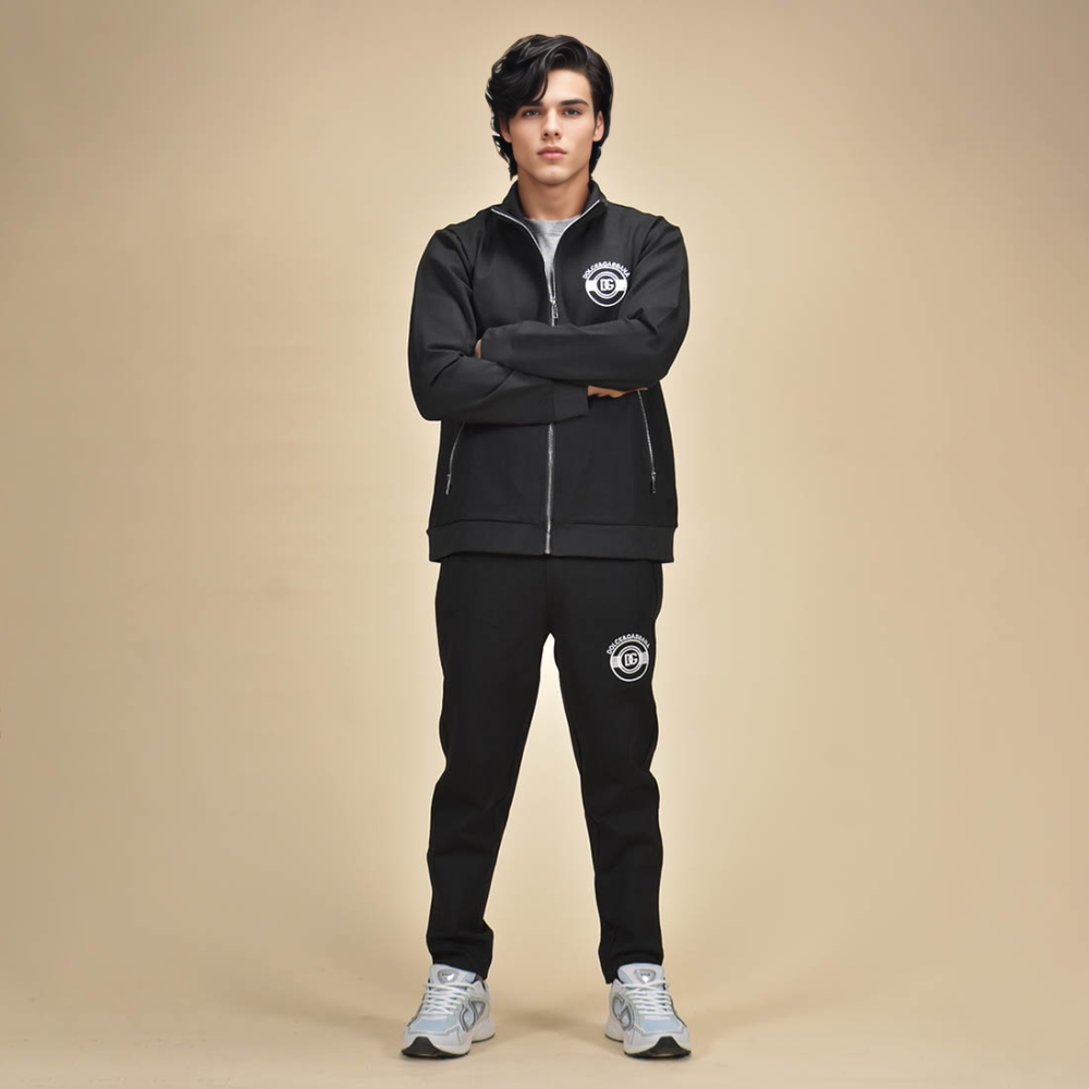Dolce & Gabbana Embroidered logo Black Premium Tracksuit