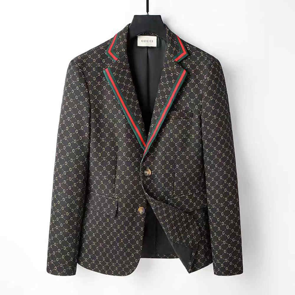 Gucci GG Canvas Black Single-Breasted Blazer