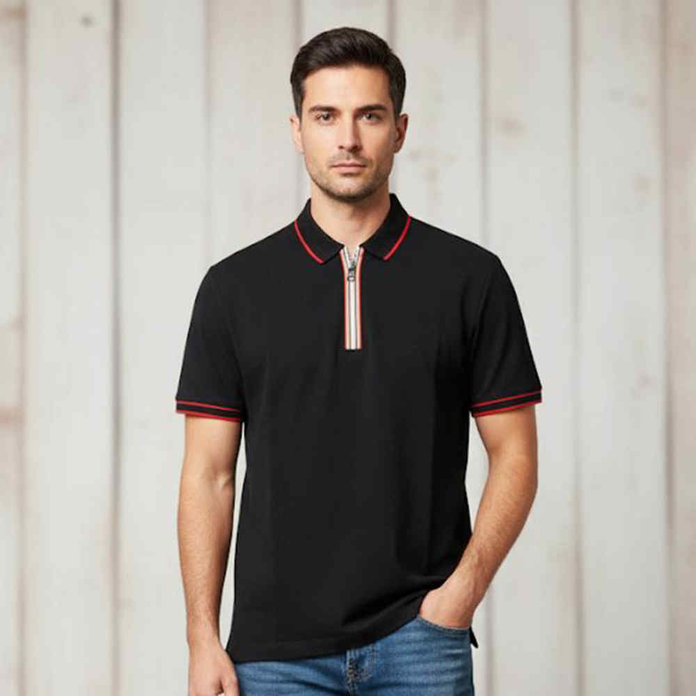Burberry Embroidered logo Black Premium Polo T-shirt