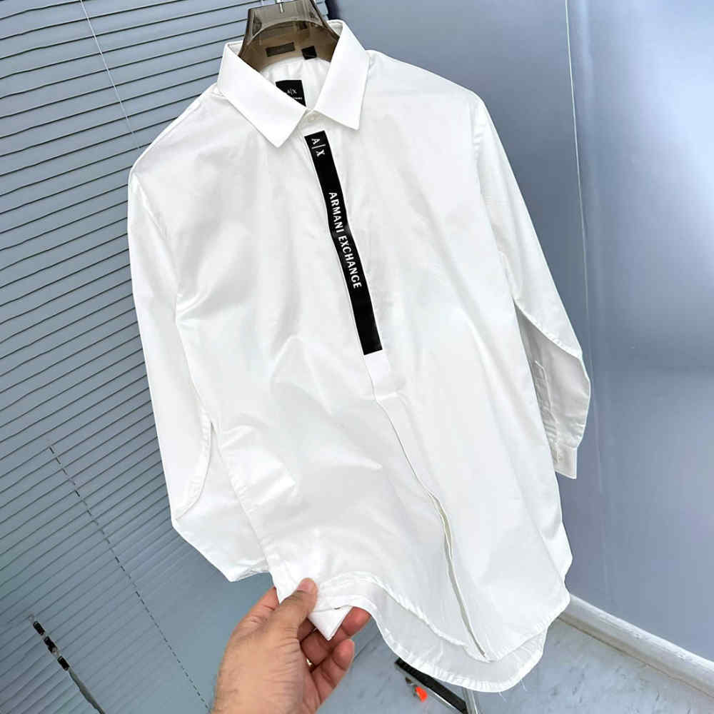 Armani Exchange White Cotton Shirt