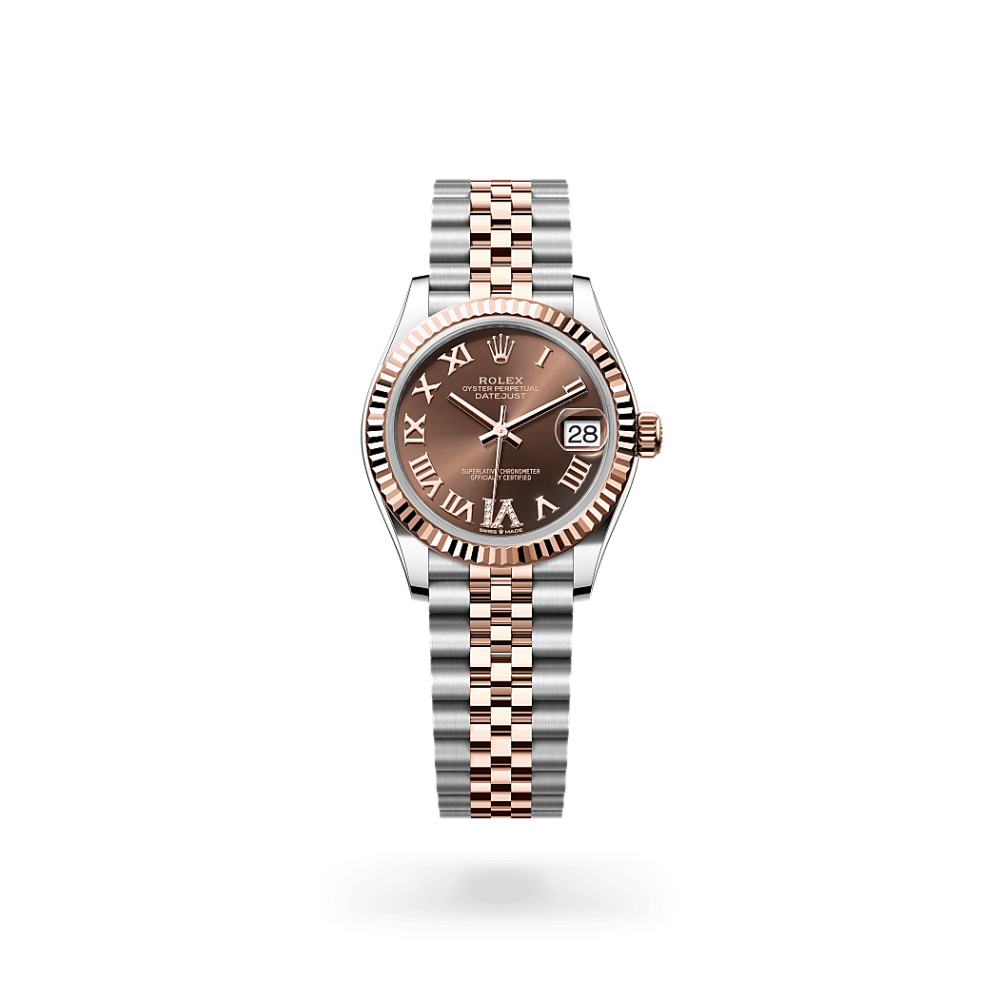 Rolex Datejust en Rolesor Everose – combinaison d’acier Oystersteel et d’or Everose, M278271-0004
