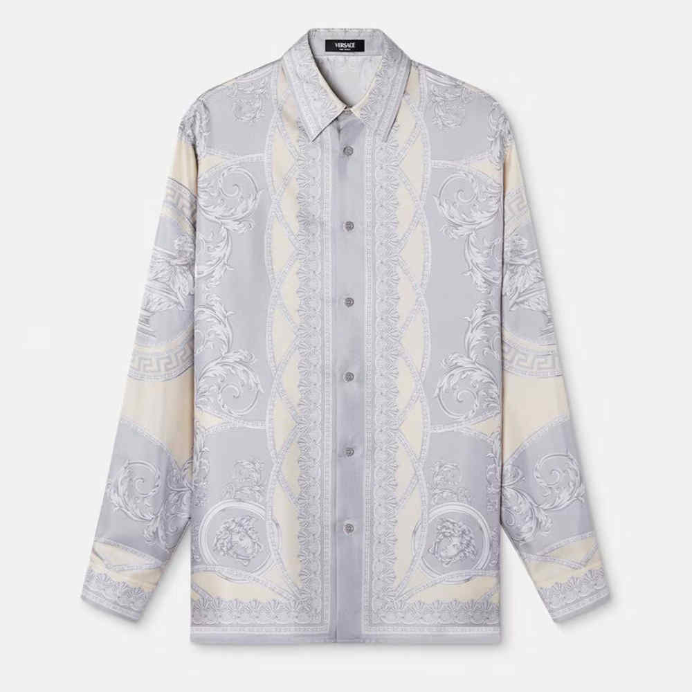 Versace Grey Premium Cotton Shirt
