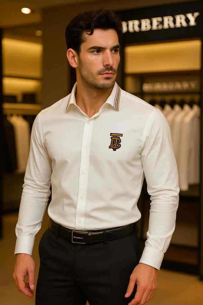 Burberry White Premium Quality Shirt
