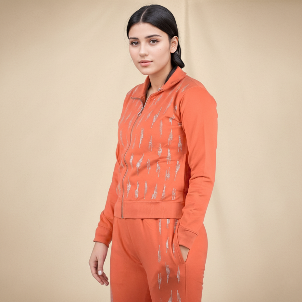 Burberry Orange Premium Quality Tracksuit