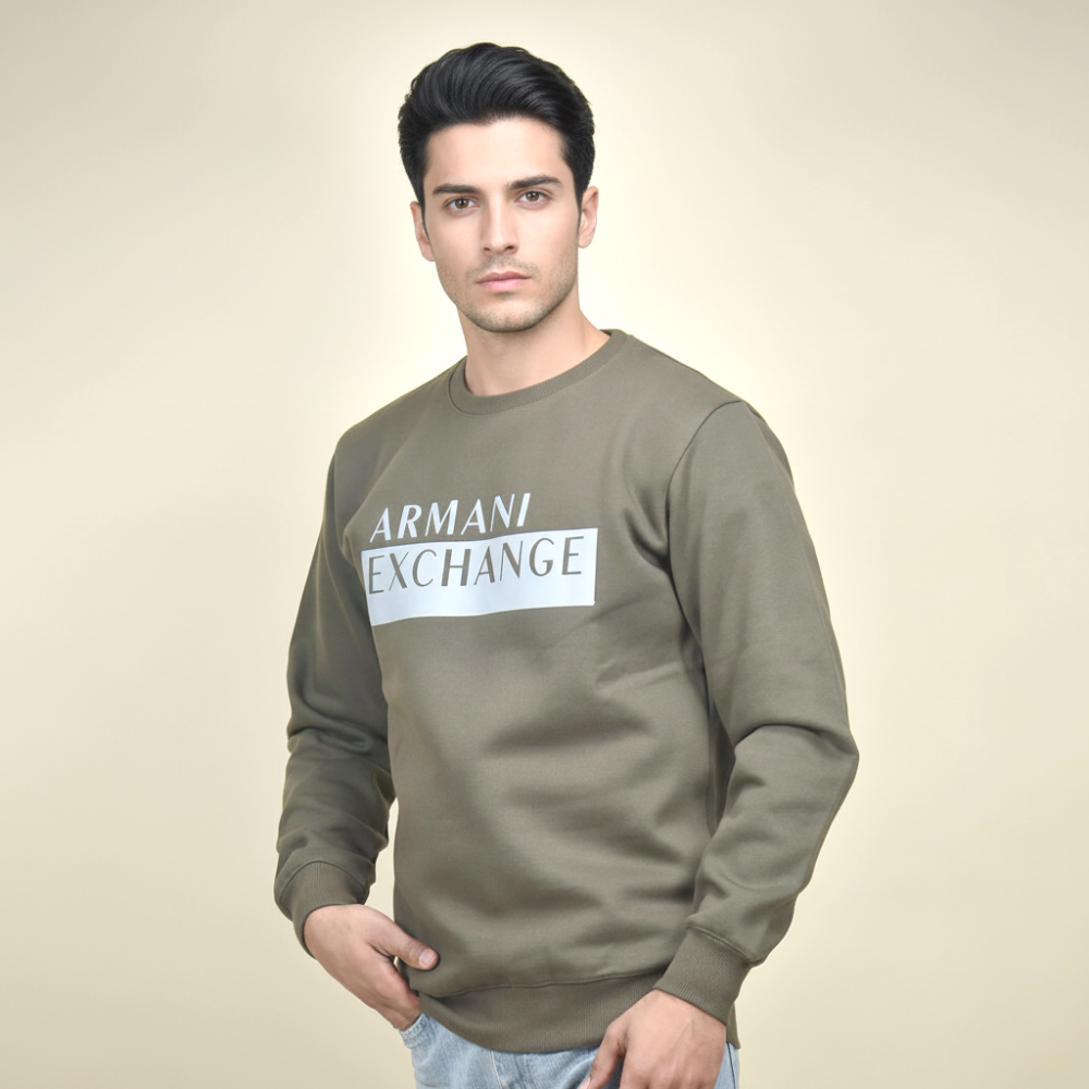 Armani Exchange Dark Green Premium Quality Sweatshirt