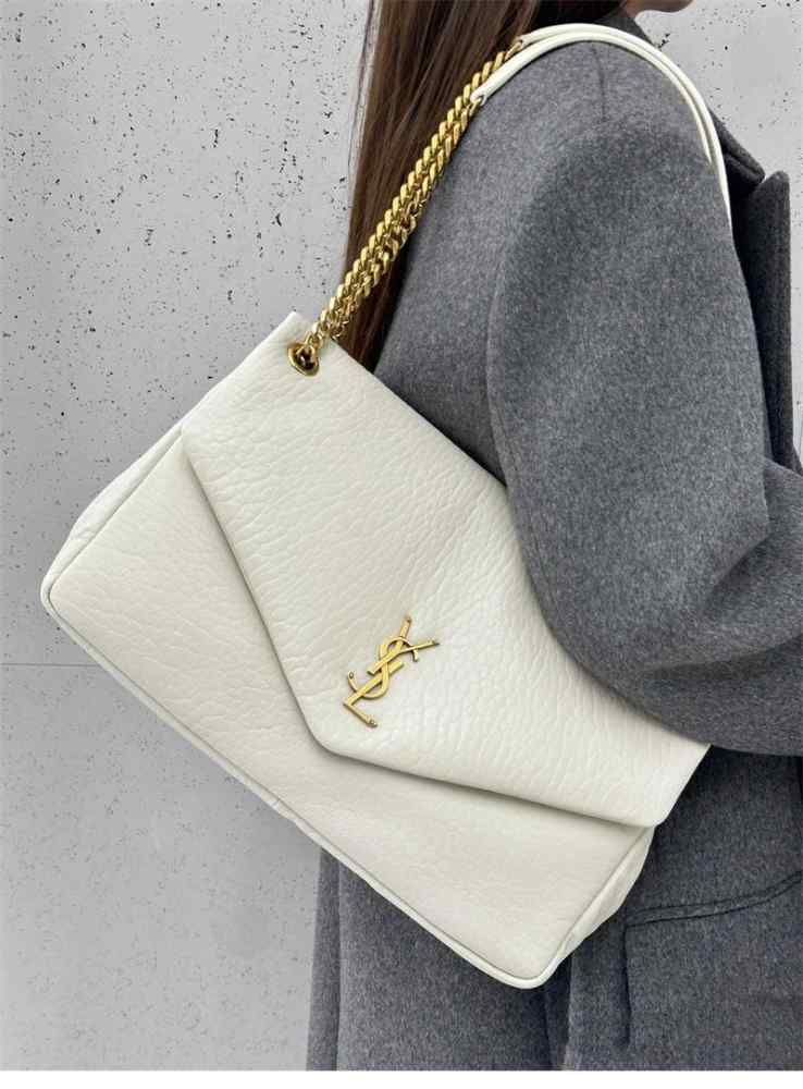 Saint Laurent loulou small White Calypso Shoulder Bag