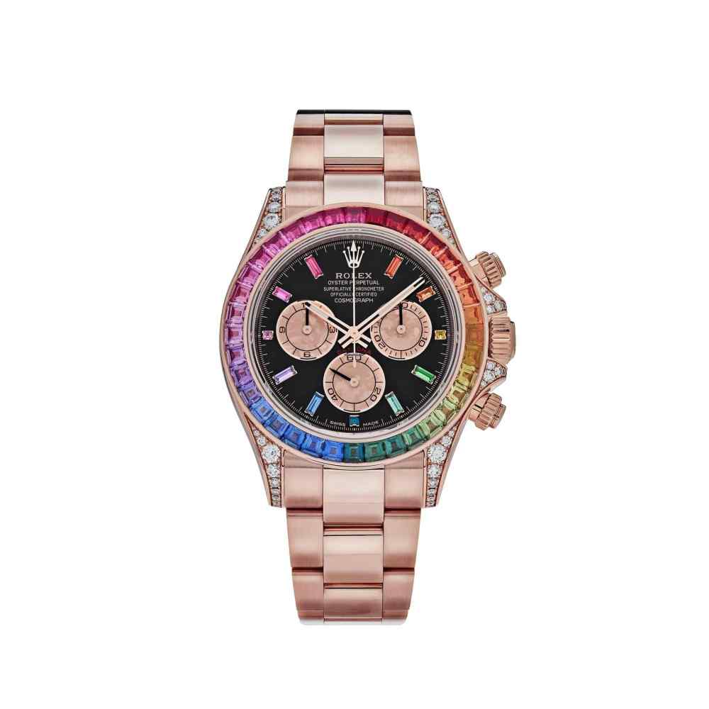 Rolex Cosmograph Daytona "Rainbow" in Everose gold with black dial 40 mm oyster 116595RBOW