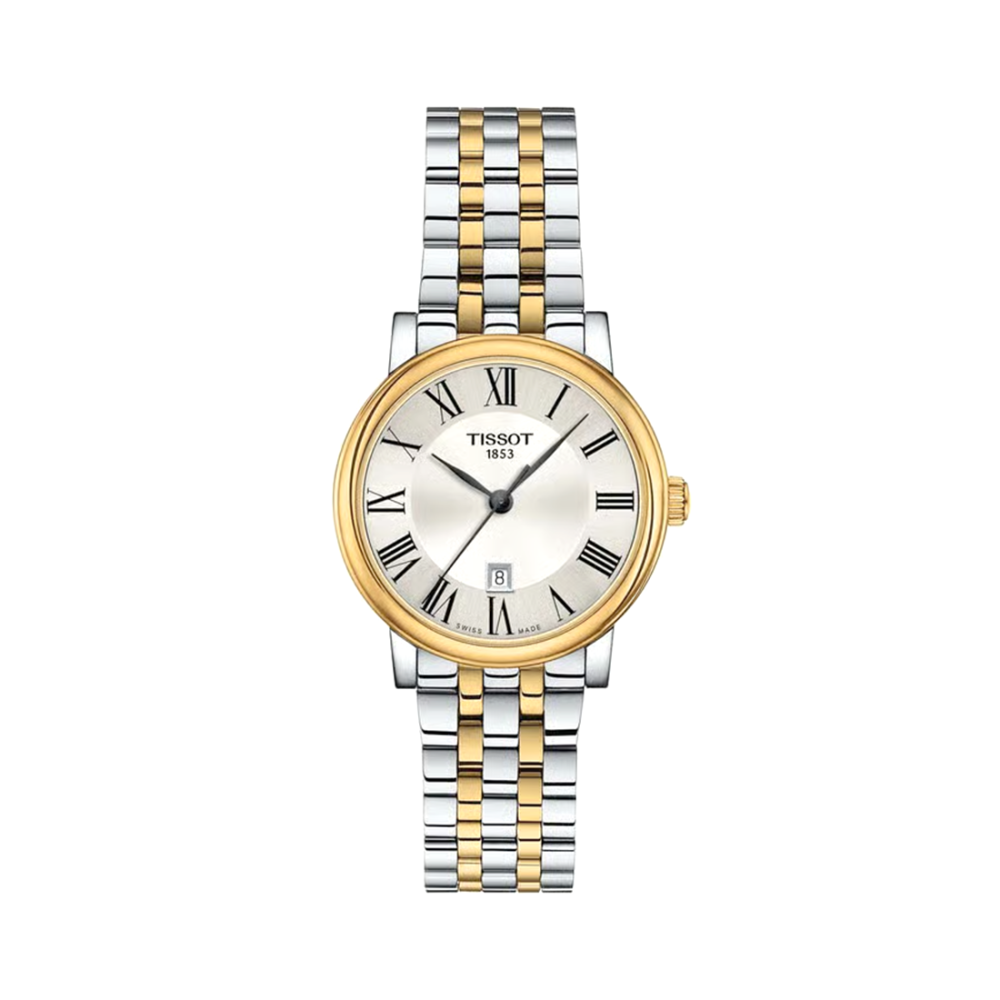 Tissot T-Wave Quartz Two-Tone Strap White Dial Watch T122.210.22.033.00