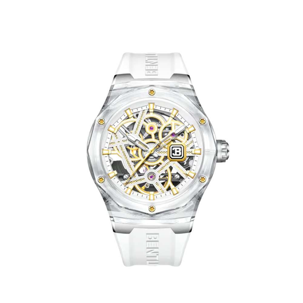 Bentley The Cynosure Collection Transparent Case, White Watch BL-60-72