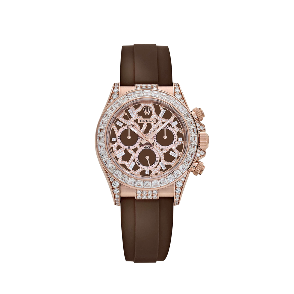 Rolex Daytona 'Giraffe' 126555TBR Rose Gold Chestnut Brown Diamond Dial Watch