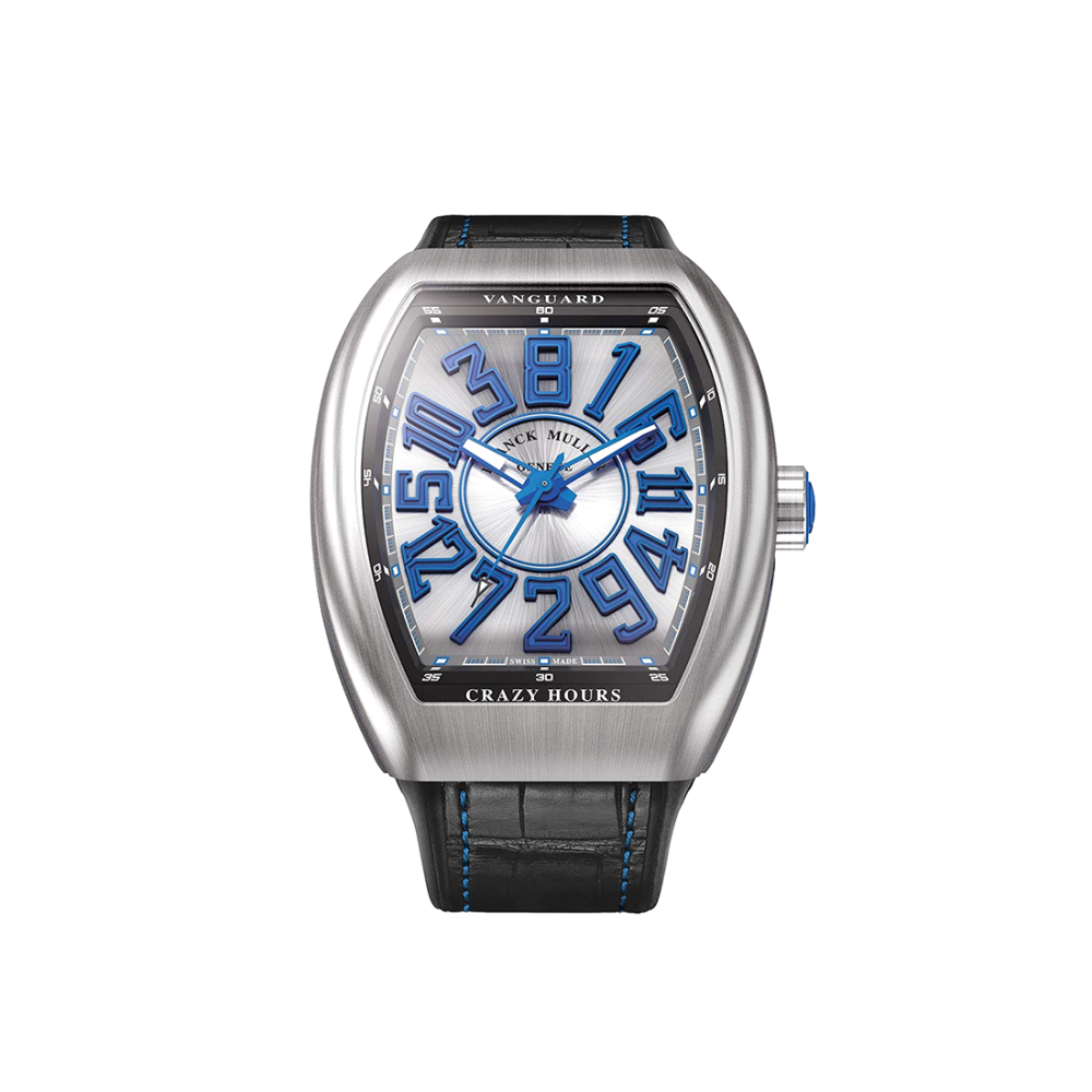 Franck Muller Vanguard Blue Crazy Hours Automatic Watch V 45 CH BR (OR)