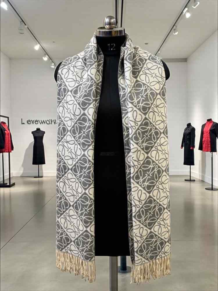 Loewe Anagram Beige Woollen Stole